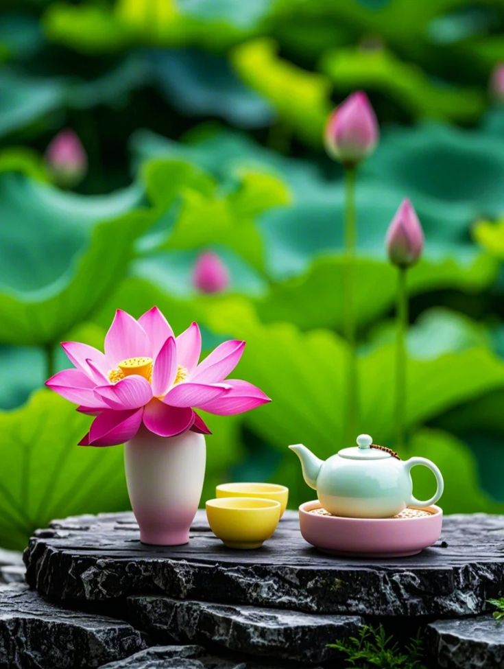hoa sen 3 Trà ướp hoa sen - Dệt hương tháng 6 trong tách trà