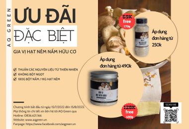 ƯU ĐÃI ĐẶC BIỆT – HẠT NÊM NẤM 0đ