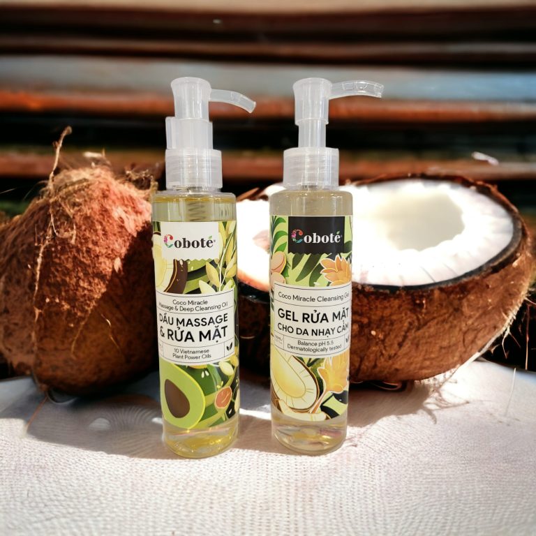 gel rm va dau massage Dầu Massage & Rửa Mặt - Coco Miracle Massage & Deep Cleasing Oil